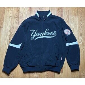 New York Yankees Vintage Dugout Therma Base Majestic Jacket Navy Blue XXL